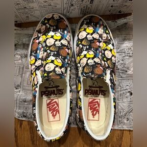 Limited edition Peanut and Vans classic slip on shoes